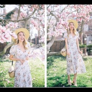 Zara midi floral dress NWOT